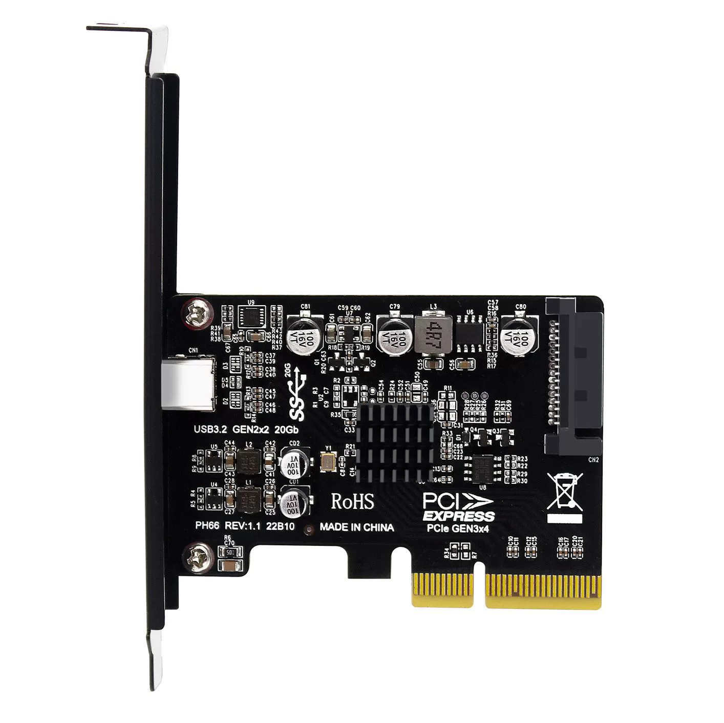 PTYPEC USB3.2Gen2 × 2 20Gbps -free extension transfer card ASM3242