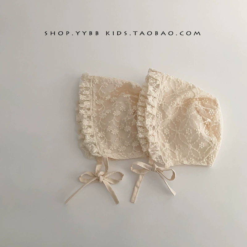 Children's thin breathable cute hat with bow girl's