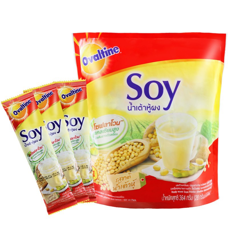 T Thailand imported Ovaltine SOY soy milk breakfast nutritious instant pure soy milk powder soy milk original flavor 364g