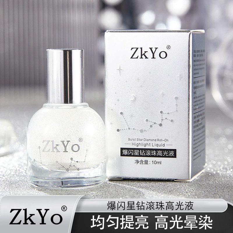ZKYO Explosive Star Diamond Roller Ball Highlighting Liquid Увлажняющий, увлажняющий, осветляющий цвет кожи и уменьшающий тонкие линии Подлинная оптовая продажа