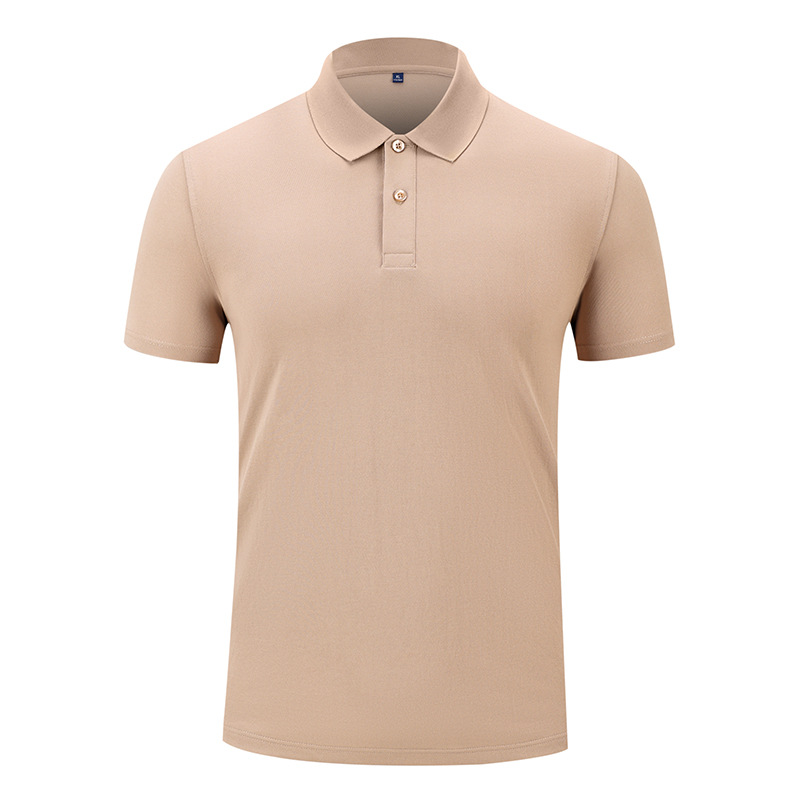 De gama alta 5A antibacteriano suave transpirable durable hombres de verano solapa de manga corta de color sólido de seda de morera Polo personalización