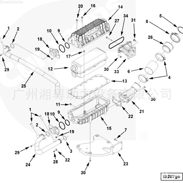 康明斯 QSM11 中冷器芯 3349397 3349410