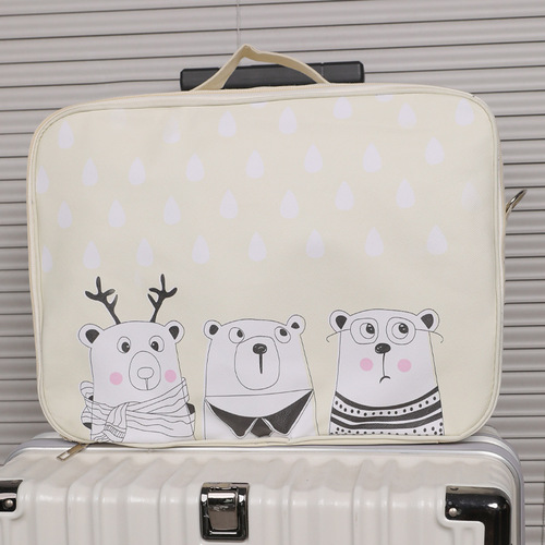 Portable waterproof portable travel storage bag with trolley clothing storage bag luggage bag trolley bag wholesale