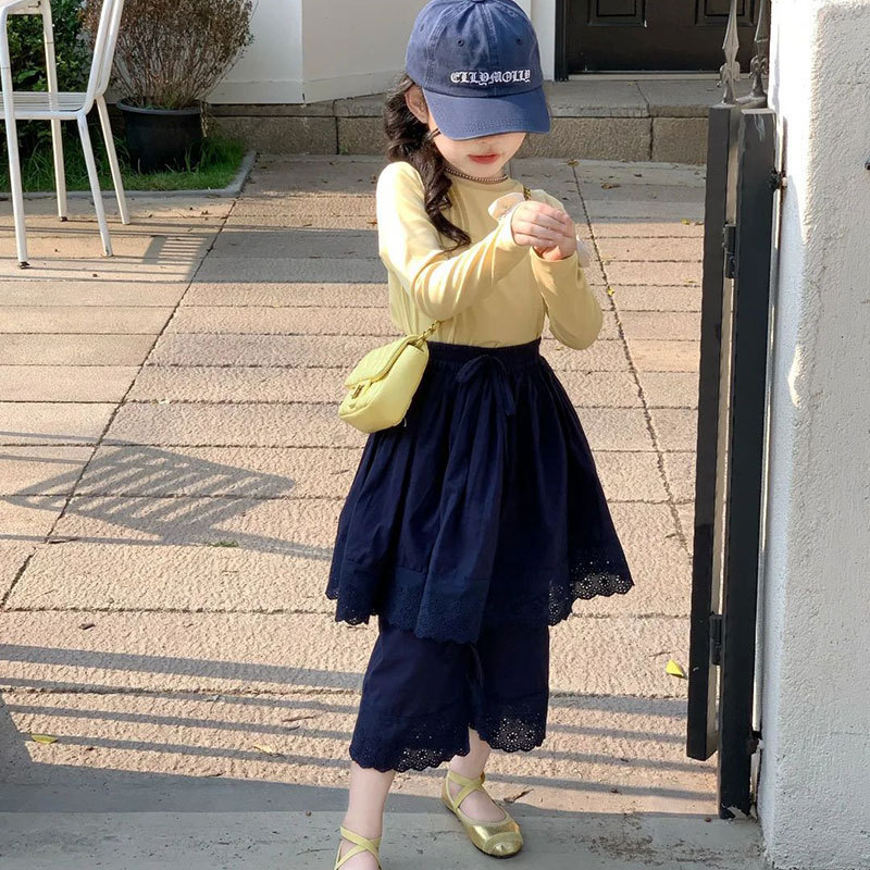 女の子スーツ子供夏服2025新スタイル超格好良い女の子ファッショナブルなツーピーストップスカジュアルパンツ薄手|undefined