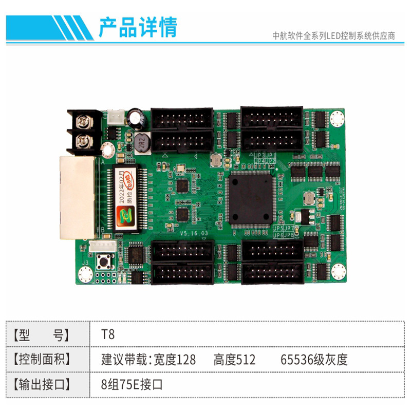 LED ディスプレイシステム受信カード AVIC カード T8T12T16 フルカラースクリーン同期非同期システム受信カード|undefined