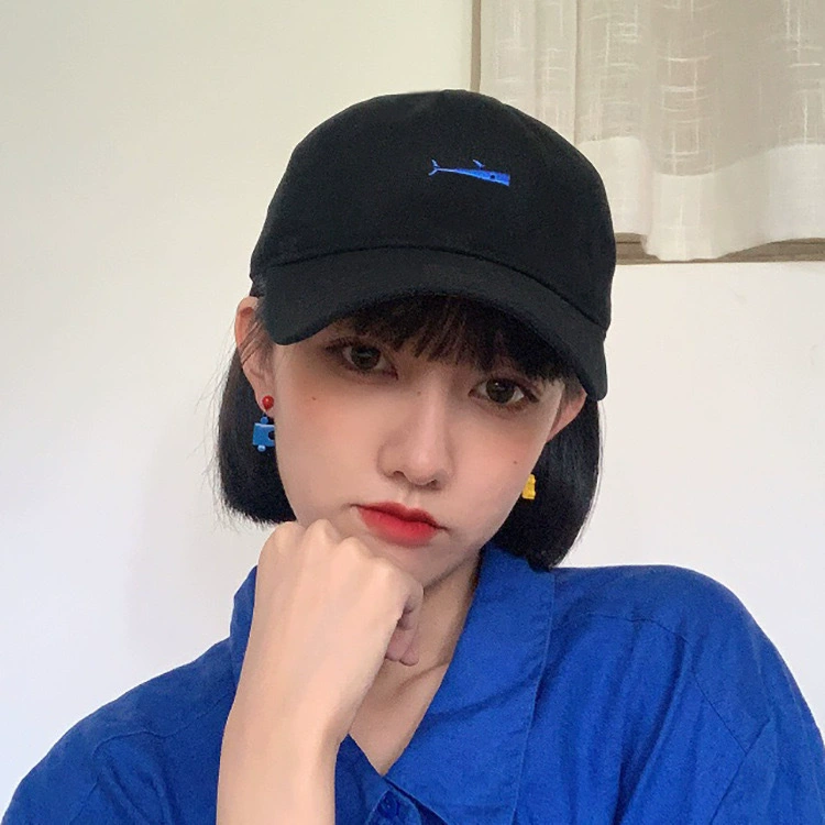 Бейсболка Lightning Direct Supply для женщин, с вышивкой маленькой рыбки, кепка-«утиный клюв», для больших размеров головы, с буквенным дизайном, для защиты от солнца весной и летом, для прогулок.