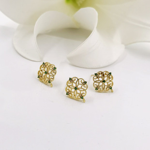 S925�y�diy�Ʒ����~�������僽��������ɫ14K�G�ʯ�~�ݶ��