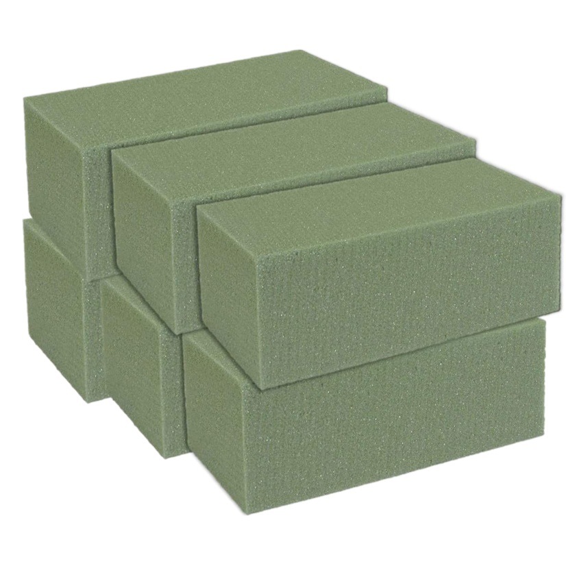 6 blister de carga rápida de alta calidad flor seca espuma verde ladrillo flor seca arreglo de flores de barro decoración de flores artificiales transfronteriza