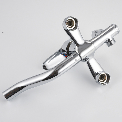 Shower faucet, bathroom concealed three-position bathtub Donald Duck faucet, hot and cold faucet mixer