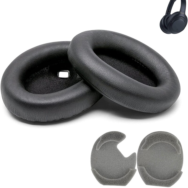 Suitable for Sony/Sony Wh-1000Xm4 Headphone Leather Case Xm4 Head-Mounted Sponge Protective Cover Earmuff Zipper