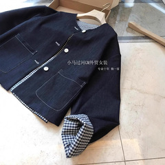 絶美、両面着用!!! R単高品質 ~ 小香風ファッション格子がゆったりしていて、着痩せしています。