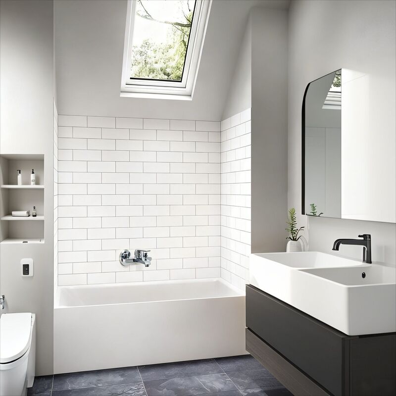 Manufacturer Customized Checkered Pattern Australian, Canadian and American Best-Selling Shower Area Bathtub Waterproof Back Panel Shower Wall