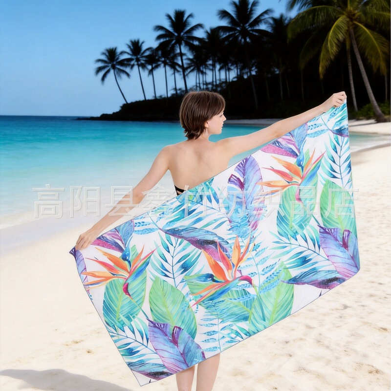 Cross-Border Beach Towel Amazon Microfiber Printed Bath Towel Soft Absorbent Quick-Drying Sports Towel Travel Portable Cross-Border Beach Towel Amazon Microfiber Printed Bath Towel Soft Absorbent Quick-Drying Sports Towel Travel Portable