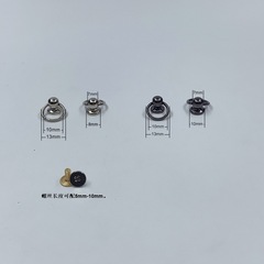 Factory wholesale ring nipple stud phone case accessory zinc alloy screw nut doll accessories with ring and monk head
