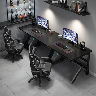 Double Computer Desk Side by Side Home Desktop E-Sports Desk Bedroom Long Table Student Study Desk Office Desk