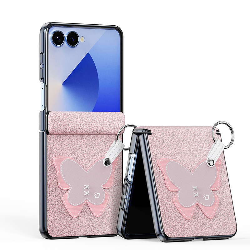 卸売に適したサムスン ZFlip7 携帯電話ケース磁気折りたたみスクリーンフリップ 6 小さな新鮮な PU レザー保護ケースケース|undefined