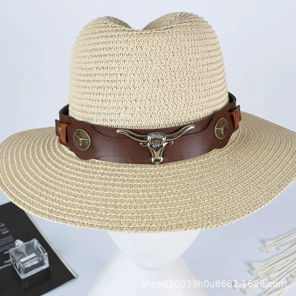 Cross-Border Cowboy Hat Leather Decorative Belt Hat Scarf with Rope Decoration Fashion Hat Belt Accessories Top Hat Scarf Accessories