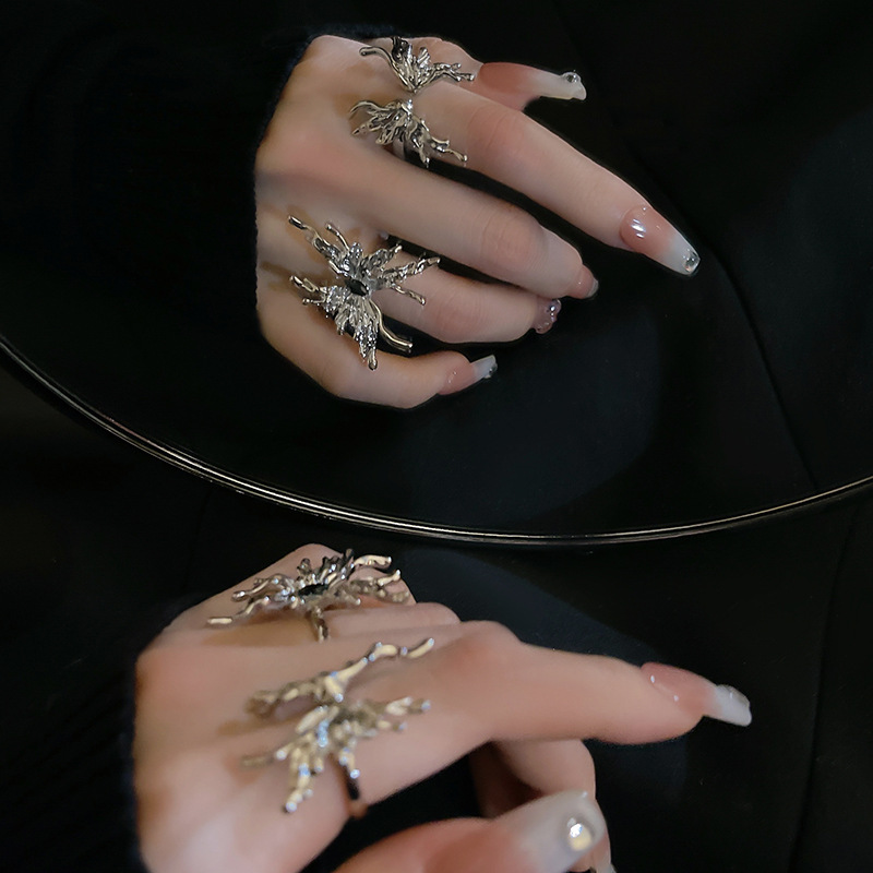 Sweet Butterfly Copper Plating Open Ring