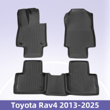 适用于丰田ToyotaRAV4 2013-2025 3D全天候材质TPE汽车脚垫尾箱垫