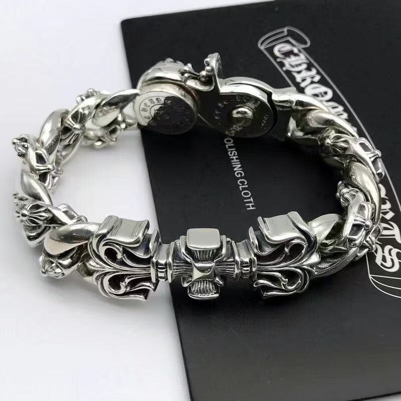 Aggressive Cross Bracelet Men's Trendy European and American Retro Bracelet Thick Aggressive Cross Bracelet Men's Trendy European and American Retro Bracelet Thick