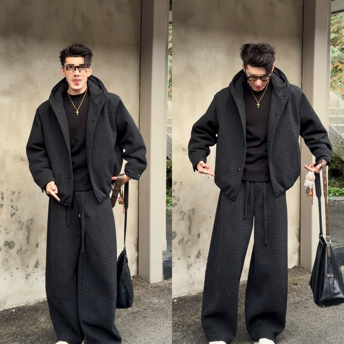 Nieuwe producttrend voor de herfst en winter: retro, losse, veelzijdige jas en broek voor heren, geschikt voor een stijlvolle, casual niche._voghion.com