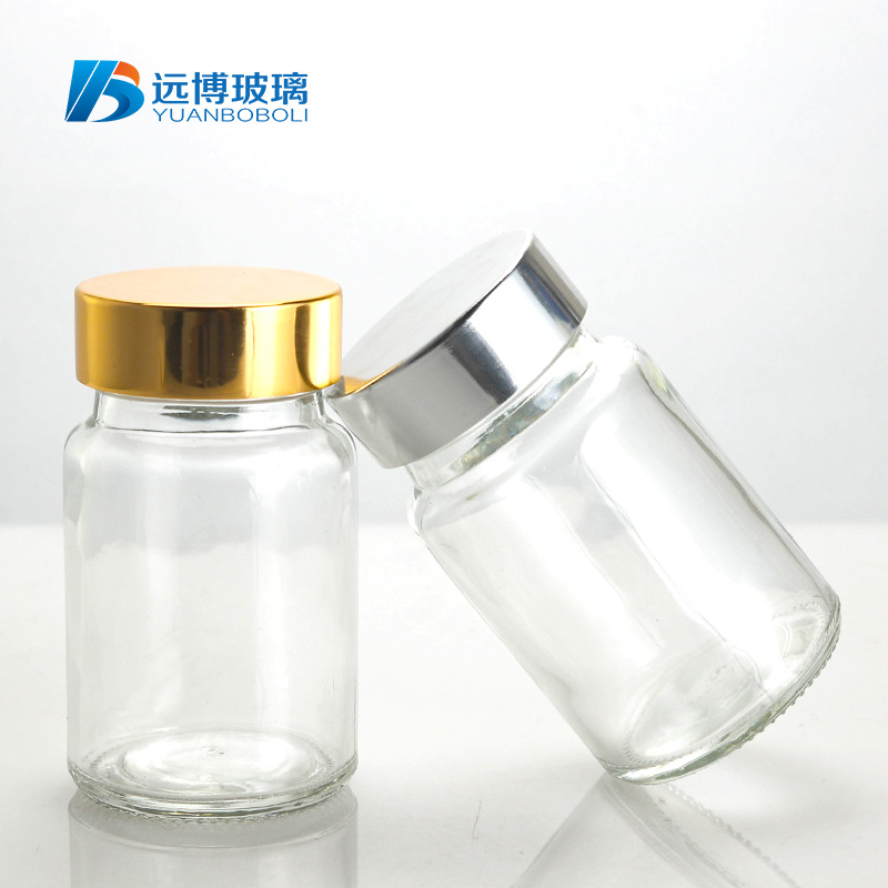 厂家批发60ML广口胶囊枸杞瓶 虫草蜂蜜果酱维生素保健品空玻璃瓶
