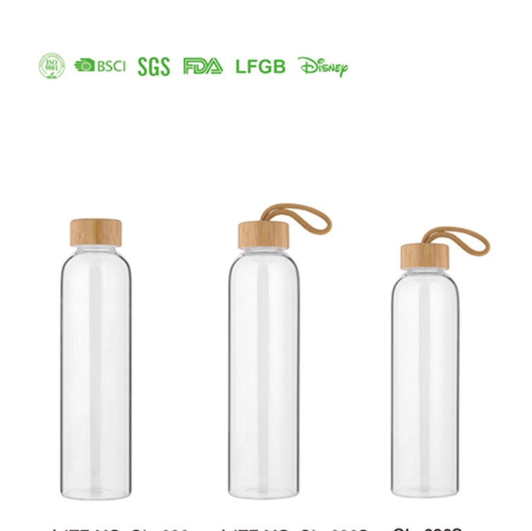 Comercio exterior tazas de vidrio de bambú alto silicio cubierta de madera de doble capa taza de agua a prueba de escaldos de oficina de negocios con taza de regalo de té