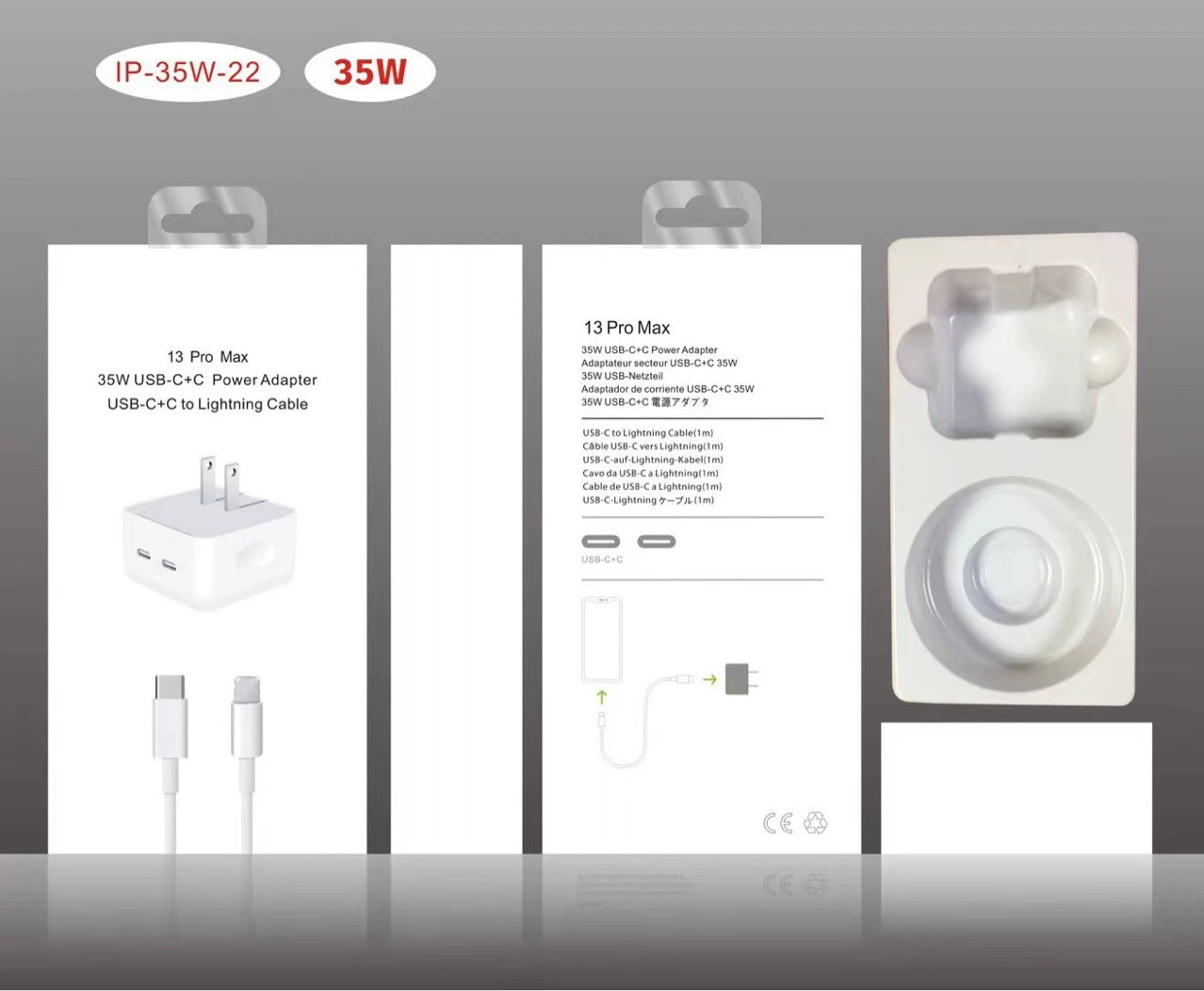 40W dual PD charger suitable for Apple 50W fast charging dual Typec
