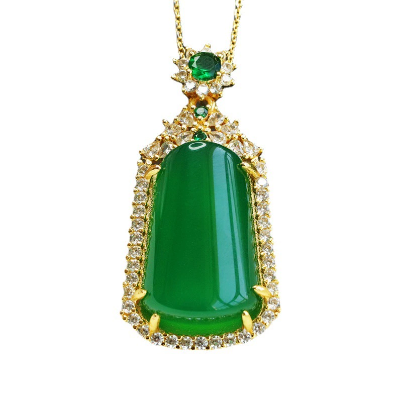 Кулон из Jade, зелёный драгоценный камень, опт, без цепочки