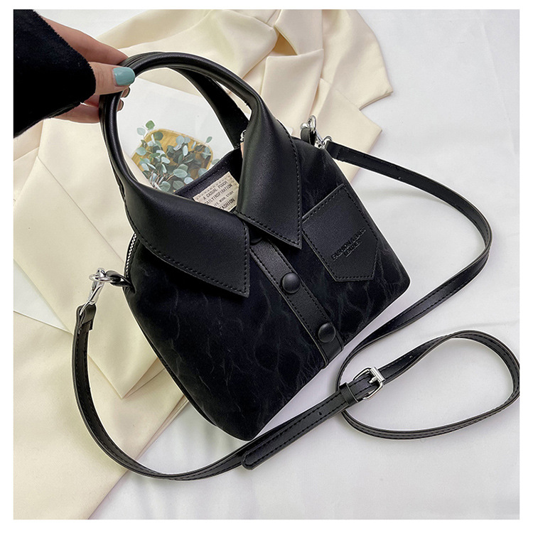 Borsa a secchiello a spalla elegante donna stile coreano moda_voghion.com