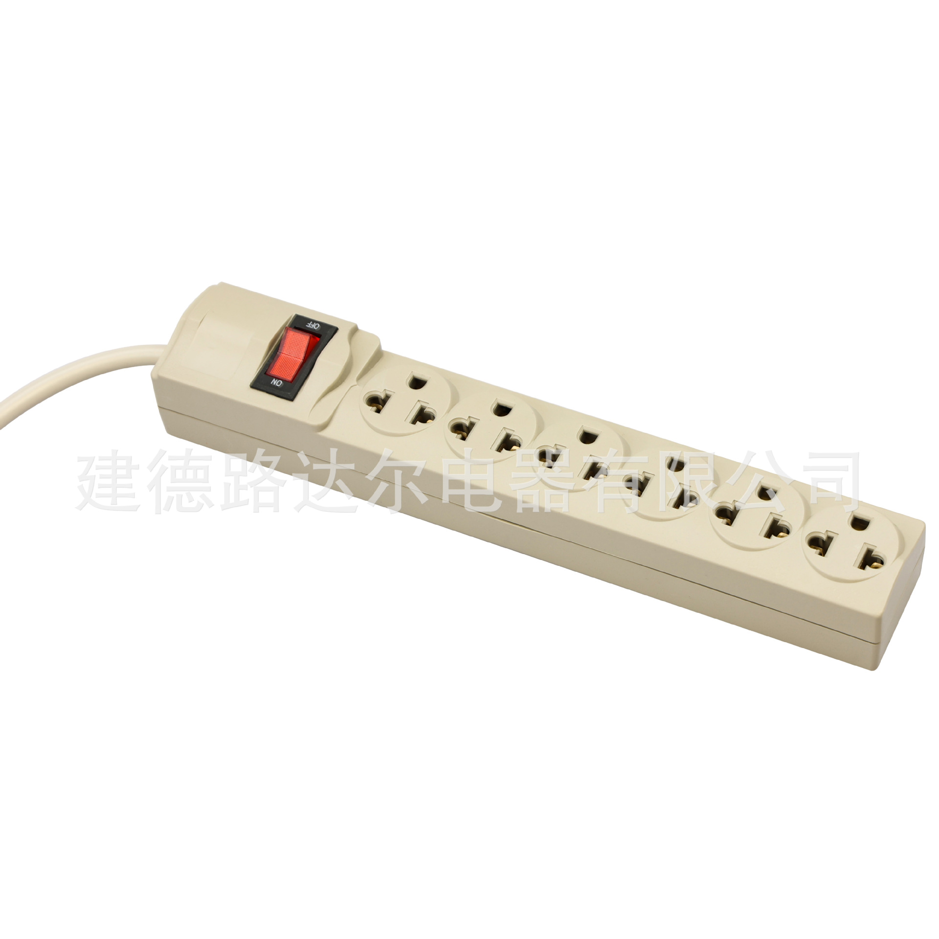 南美家用速卖通亚马逊爆款6孔插线板 米色阻燃多孔插排CCA线芯