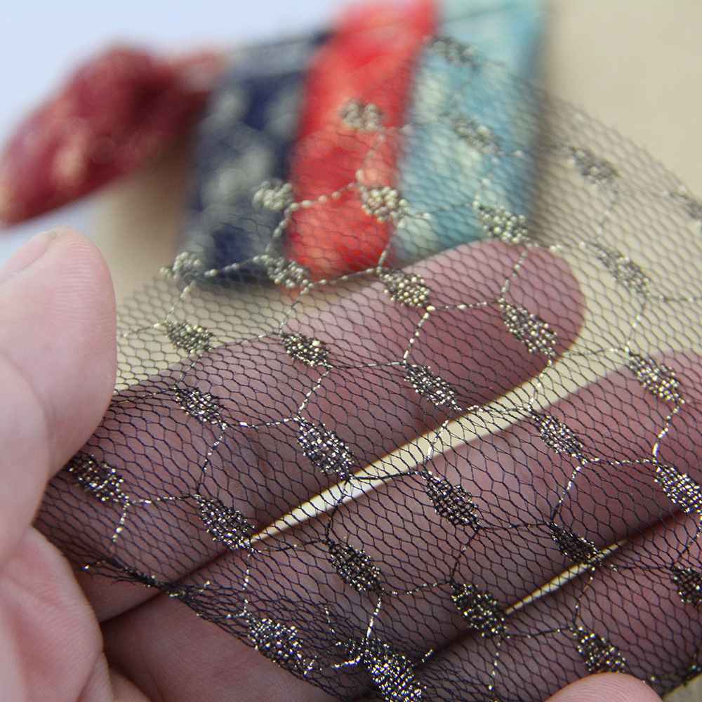 现货金丝线球型网眼布网纱裙纱舞台服装面料 帽子玩具装饰纱新款