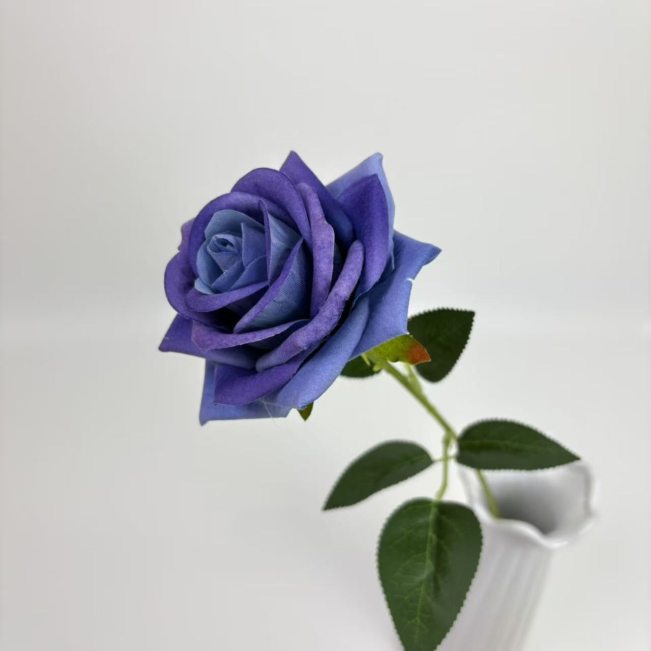 Simulación de una sola tela de terciopelo gran cuerno Mei en el hogar decoración de boda decoración de fotografía de San Valentín decoración de pared de flores
