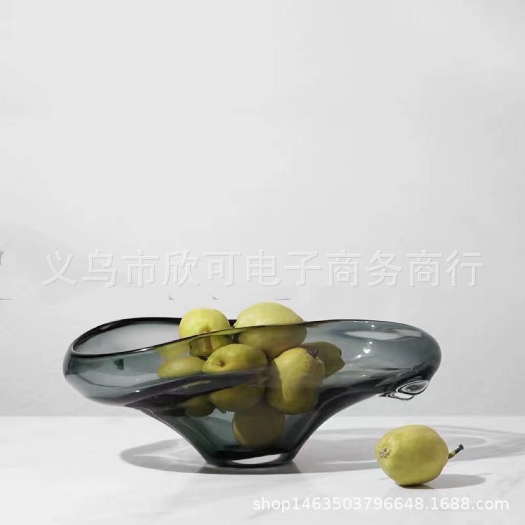 Creative transparent glass modern set