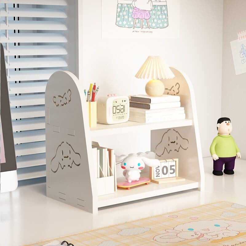 Simple desktop bookshelf, student dormitory desktop storage rack, office desk multi-layer storage rack, home corner shelf