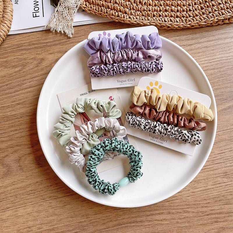 14g Weight Hair Tie Hair Accessories Type Set Quantity Casual, Daily Occasion Cloth Material Cartoon, Leopard Pattern Kid'S, Women's Gender Cute, Simple Style, Korean Style Style Cute Simple Style Korean Style Kid'S Women's Cartoon Leopard Cloth Hair Tie 1