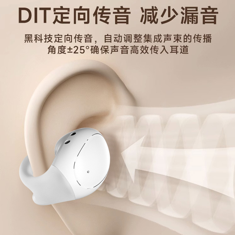 Auriculares inalámbricos Bluetooth de venta caliente, clips de alta calidad de sonido, auriculares inalámbricos de conducción ósea de batería de larga duración con reducción de ruido