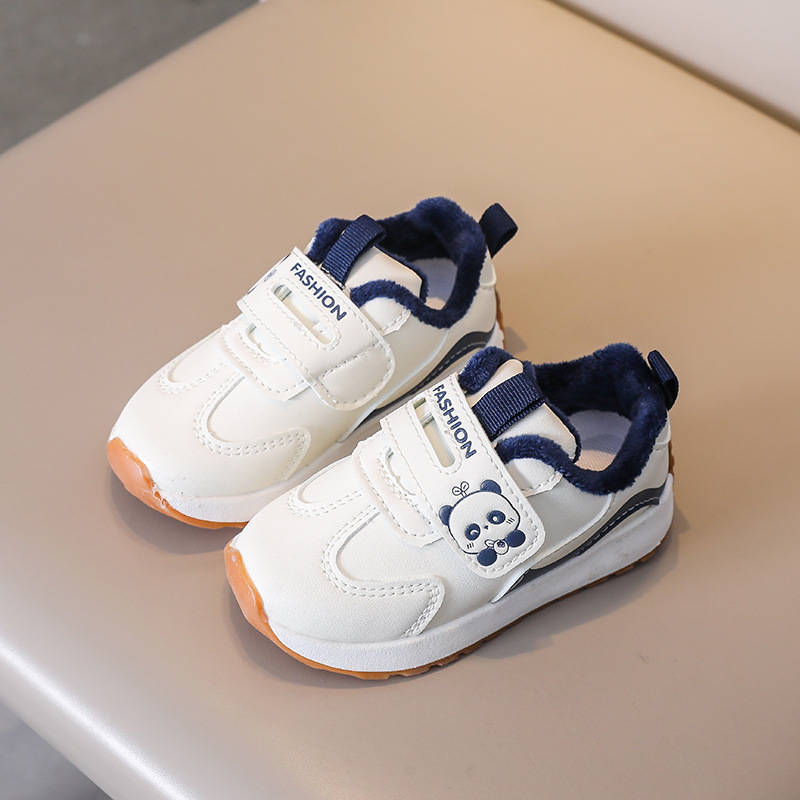Children's Fleece Lined Sneakers Autumn Winter New Style Warm Functional Toddler Shoes For Boys And Girls_voghion.com