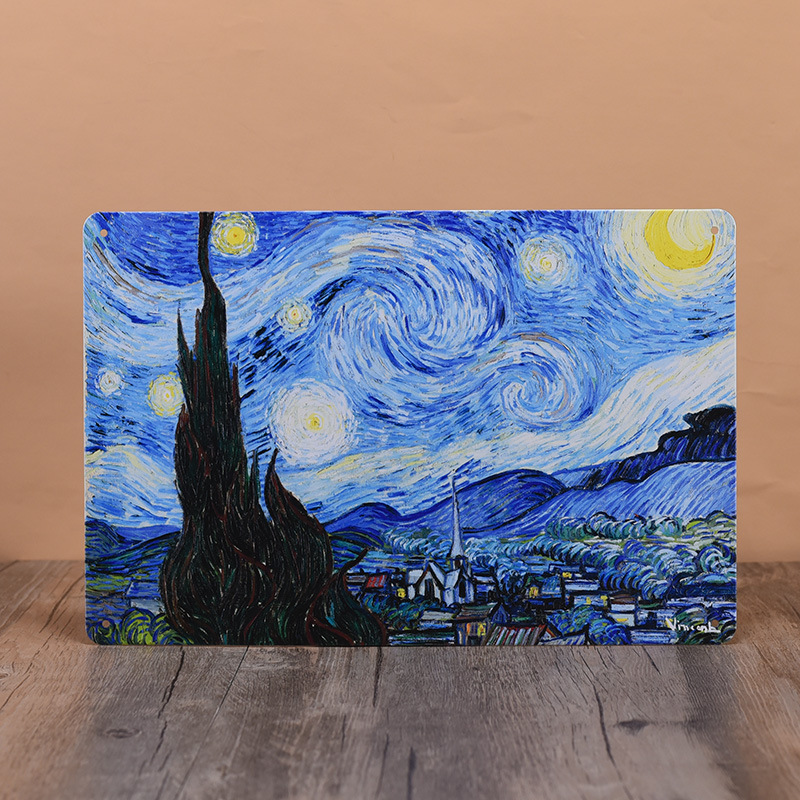 Pintura de hojalata pastoral Flor antigua retro Arte de hierro Pintura colgante pequeña Jardín al aire libre Balcón Decoración de pared Colgante transfronterizo