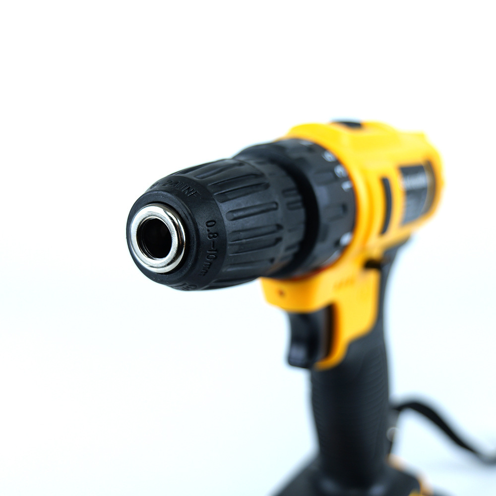 Conjunto de taladro eléctrico de litio multifuncional de 21v transfronterizo, taladro eléctrico recargable de comercio exterior, fábrica de taladro de impacto para el hogar al por mayor