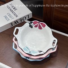 陶瓷餐具碗批发水墨风华系列碗盘家用酒店餐具中国风双耳碗批发