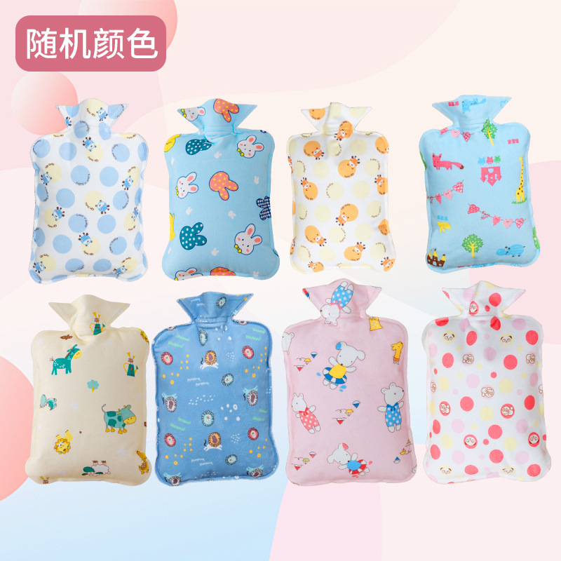 Le Xue er inyección de agua bolsa de agua caliente grande franela de PVC bolsa de agua caliente de riego a prueba de fugas a prueba de explosiones calentador de mano al por mayor