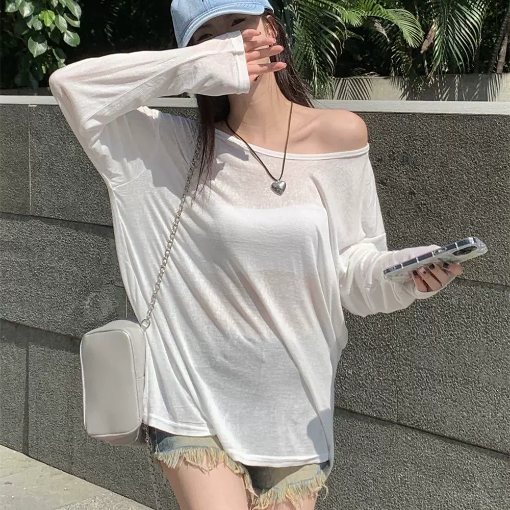 雪纺衫防晒衣2025夏季新款薄款微透宽松套头空调网纱罩衫服