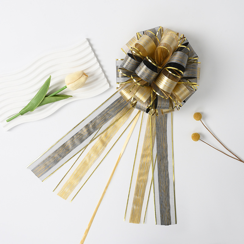 Nuevo transfronterizo de doble capa de doble color de corteza de árbol de tamaño grande flores de nieve de oro regalos de fiesta decoración de flores de dibujo