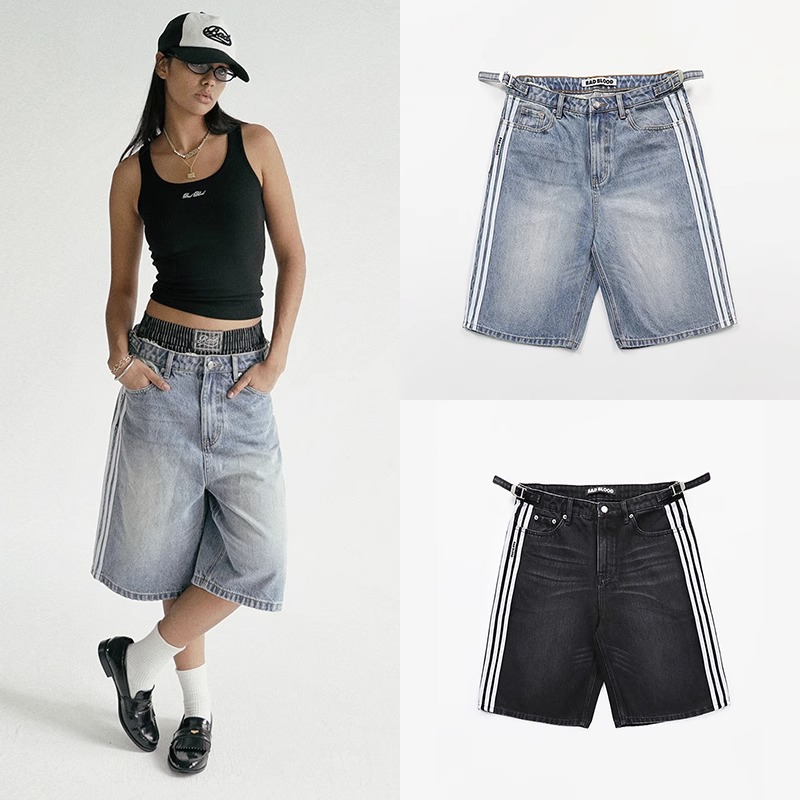 한국 badblood BCAC 시리즈 스파이스 걸스 빈티지 데님 반바지 여성 스포츠 틈새 디자인 바지