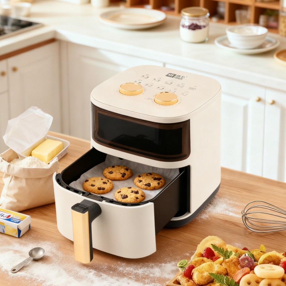 Camel Double-Knob Air Fryer Household Electric Fryer Large-Capacity Electric Oven Fryer Oil Control Visual Window