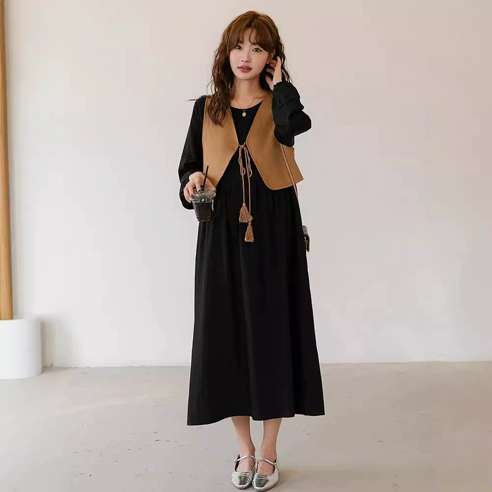 Осенняя и зимняя одежда для беременных мода из двух частей юбка для беременных свободная большая юбка для беременных