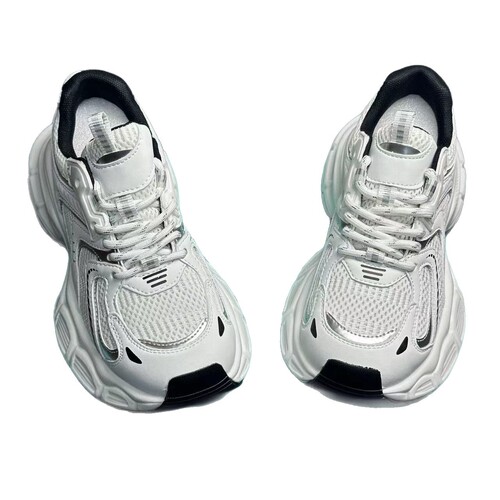 Zhao Lusi Style Silver Dad Jumpsuit Women's 2025 Summer Thick Sole Mesh Air-Permeable Sports Casual Shoes