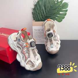 未来星步男童凉鞋夏季新款运动包头凉鞋镂空儿童沙滩鞋一手码拿货