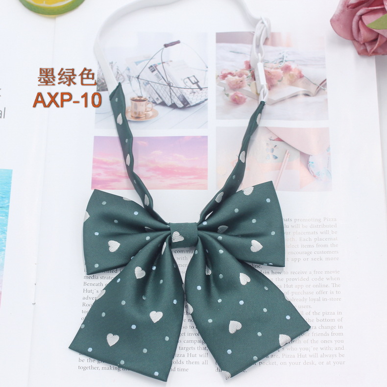 Fabricante en stock amor boxeador pajarita coreana estilo de la Universidad chica lindo arco JK uniforme pajarita collar flor